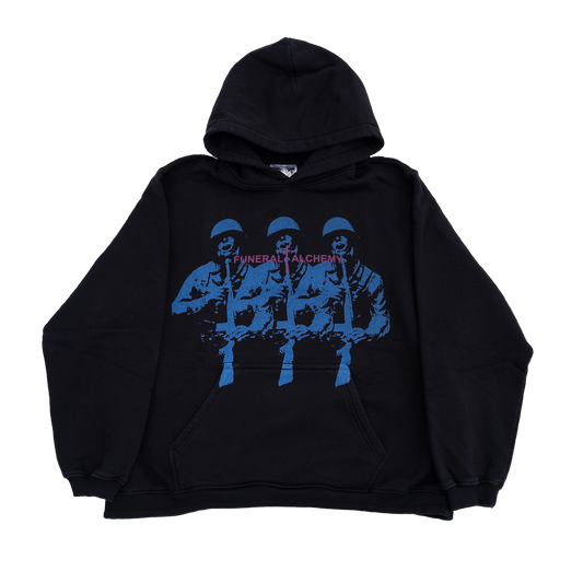 PTSD WASHED BLACK HOODIE